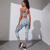 Geometric Pattern Sports Bra & Leggings Set