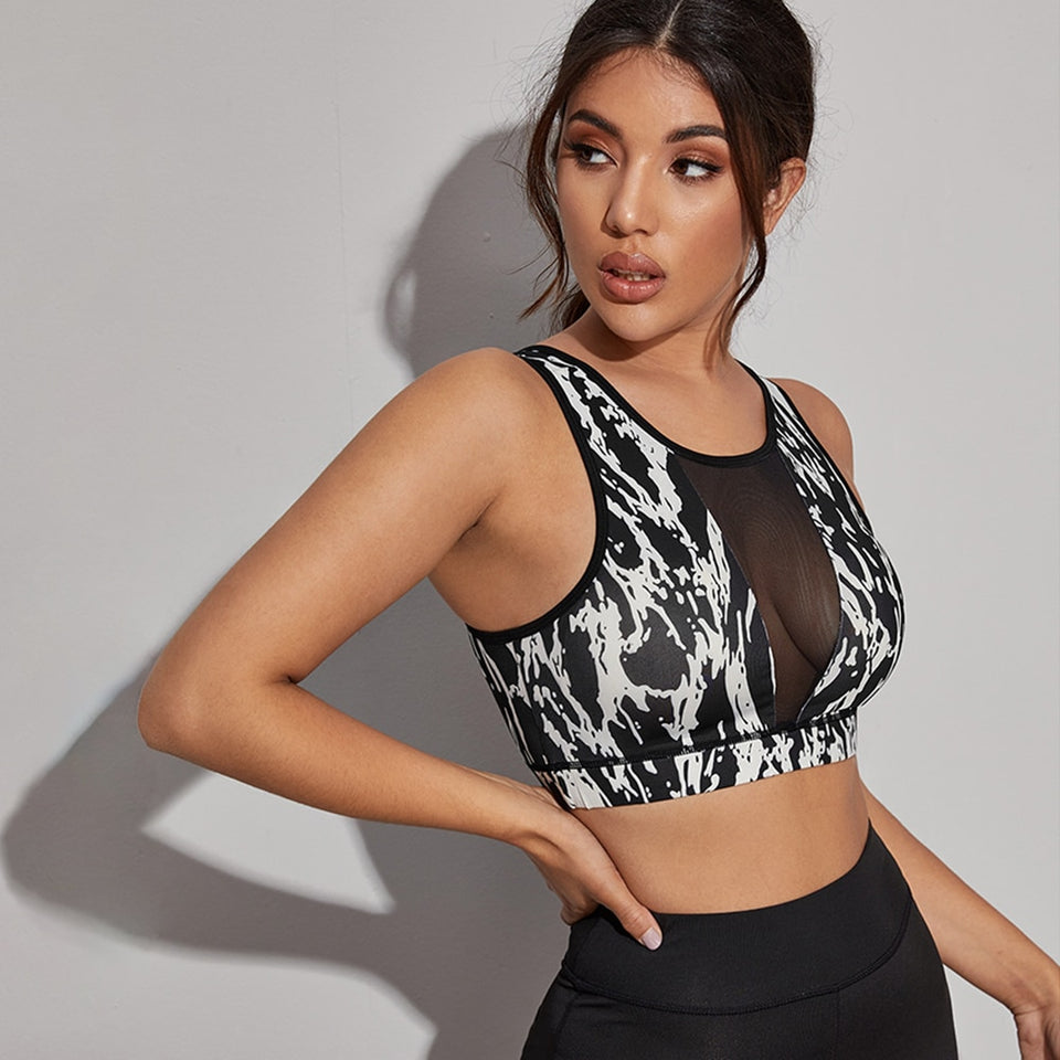 Printed Sports Bra