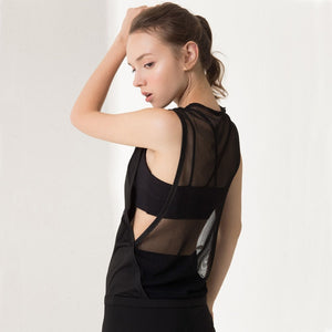 Hollow-Out Mesh Tank Top